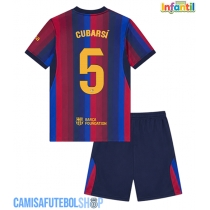 Camisa de time de futebol Barcelona Pau Cubarsi #5 Replicas 1º Equipamento Infantil 2026-27 Manga Curta (+ Calças curtas)